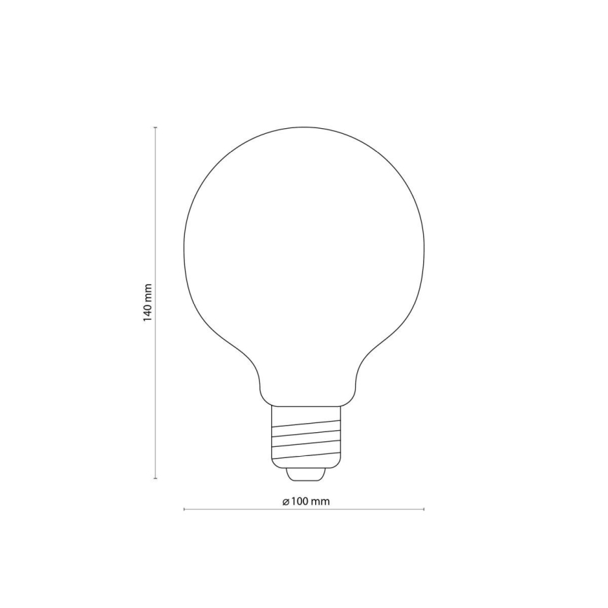 LED sijalica AMBER G95 E27/6,5W/230V 2200K