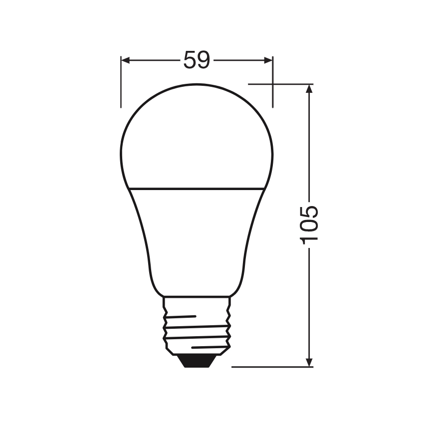 LED sijalica CLASSIC A60 E27/8W/230V 4000K - Ledvance