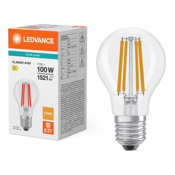 LED sijalica CLASSIC FILAMENT A60 E27/11W/230V 2700K - Ledvance