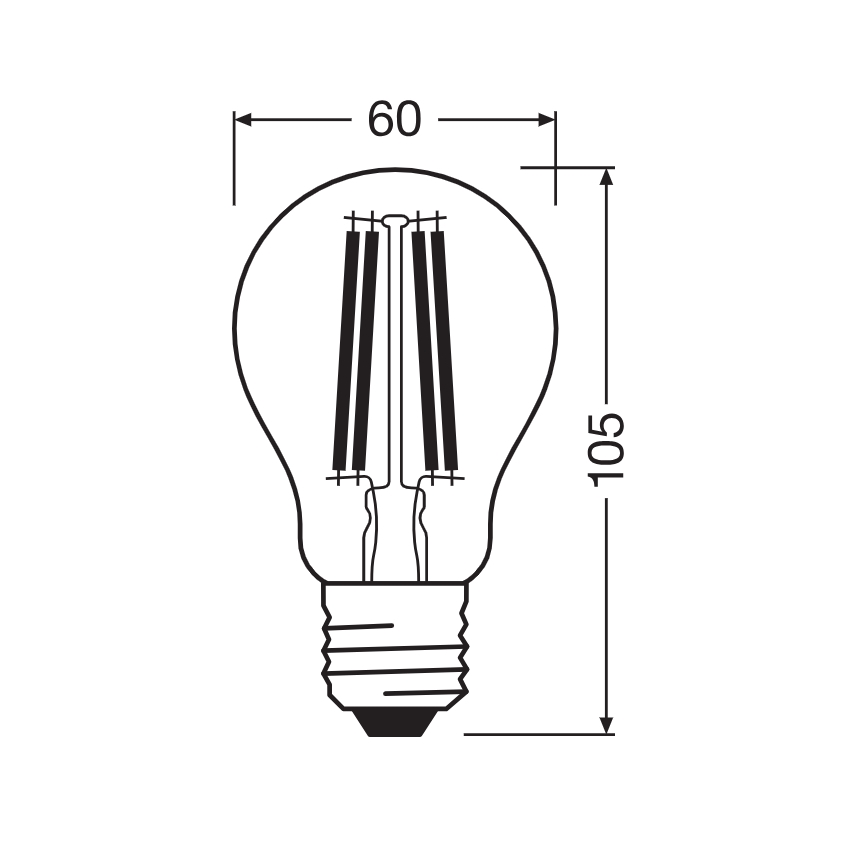 LED sijalica CLASSIC FILAMENT A60 E27/11W/230V 2700K - Ledvance