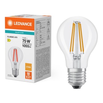 LED sijalica CLASSIC FILAMENT A60 E27/7,5W/230V 2700K - Ledvance