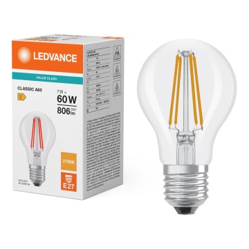 LED sijalica CLASSIC FILAMENT A60 E27/7W/230V 2700K - Ledvance