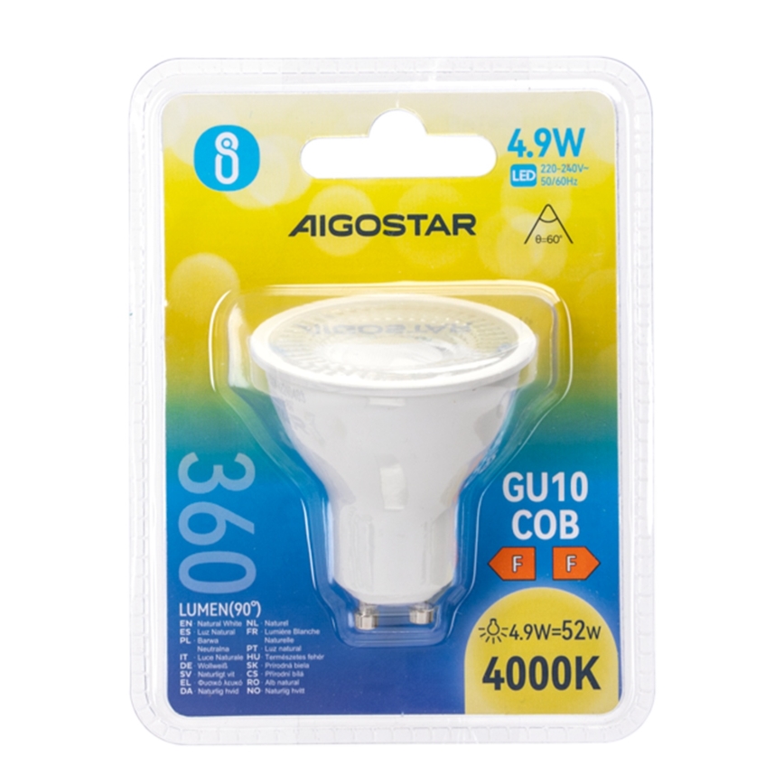 LED sijalica COB GU10/4,9W/230V 4000K - Aigostar