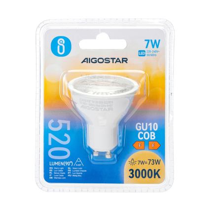 LED sijalica COB GU10/7W/230V 3000K - Aigostar