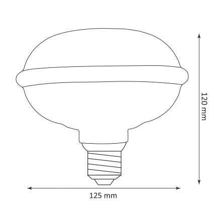 LED sijalica DECO VINTAGE FILAMENT UFO130 E27/4W/230V 1800K