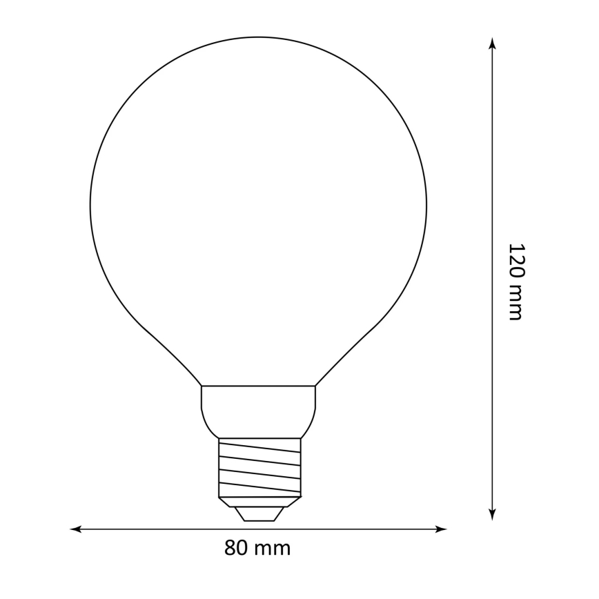 LED sijalica DECO VINTAGE G80 E27/4W/230V 1800K