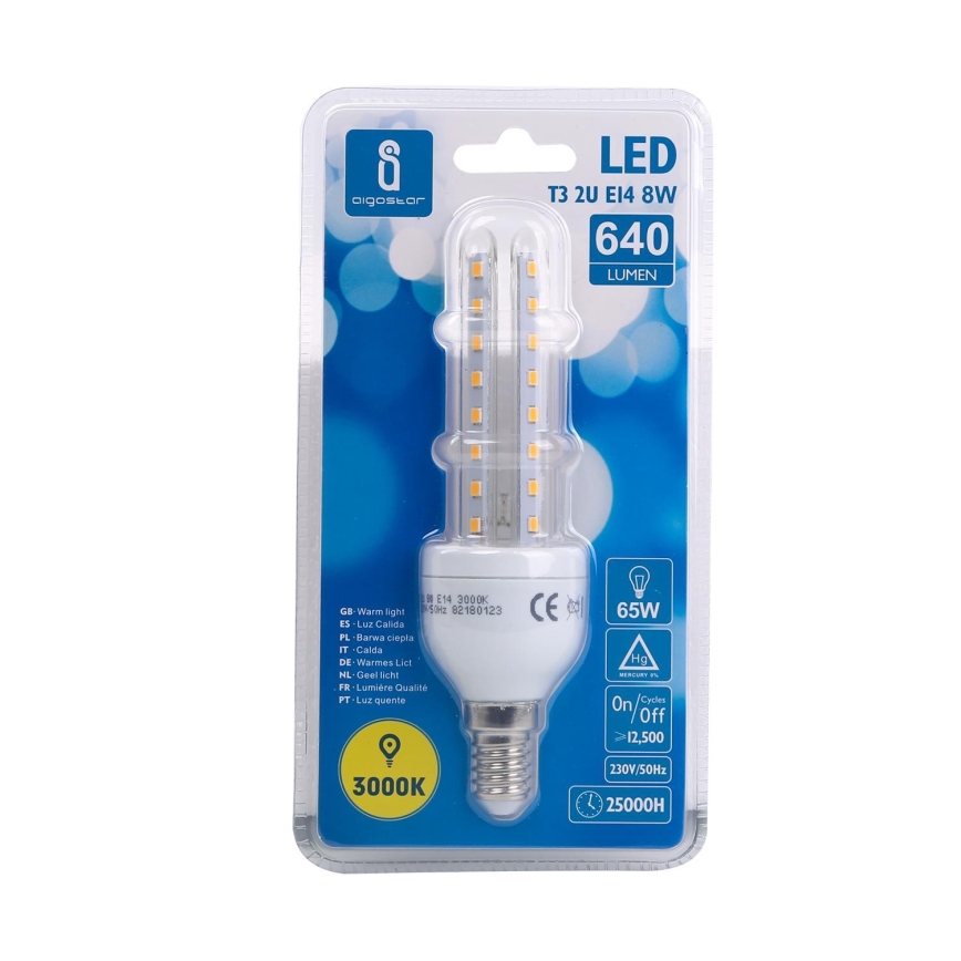 LED sijalica E14/8W/230V 3000K - Aigostar