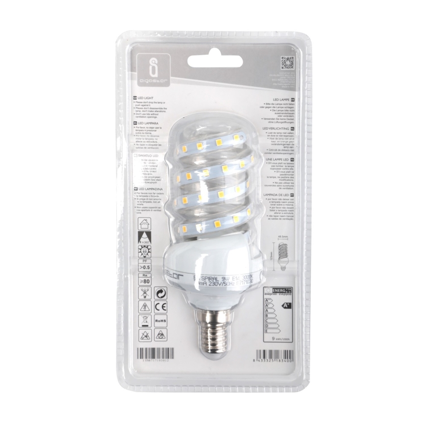 LED sijalica E14/9W/230V 3000K - Aigostar