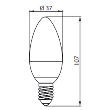 LED sijalica ECOLINE C37 E14/7W/230V 4000K -  Brilagi