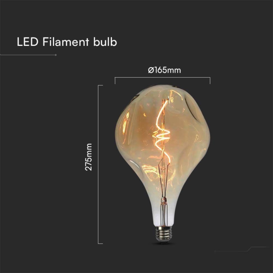 LED sijalica FILAMENT A165 E27/4W/230V 2700K