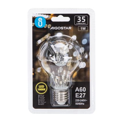 LED sijalica FILAMENT A60 E27/1W/230V 1800K - Aigostar