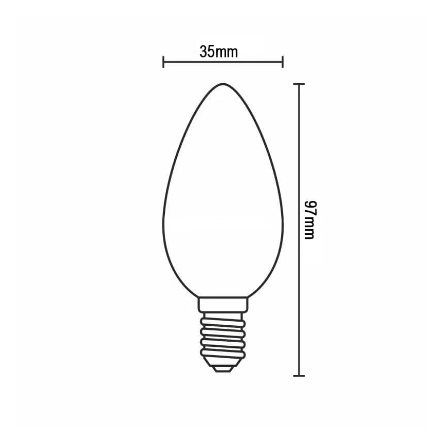 LED sijalica FILAMENT C35 E14/4W/230V 3000K