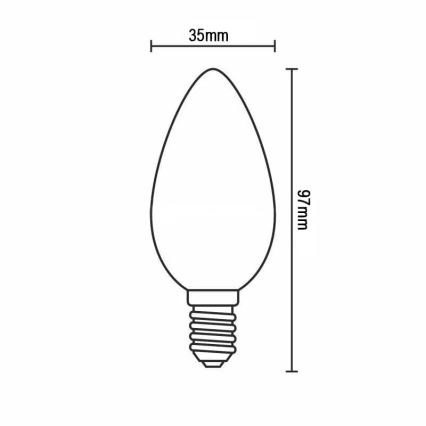LED sijalica FILAMENT C35 E14/4W/230V 4000K