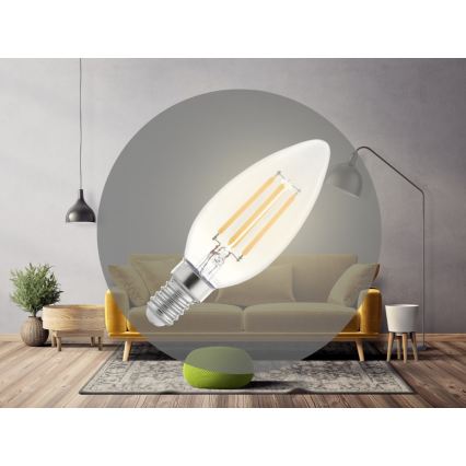 LED sijalica FILAMENT C37 E14/6W/230V 3000K