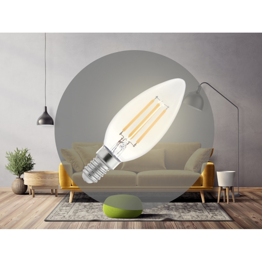 LED sijalica FILAMENT C37 E14/6W/230V 3000K