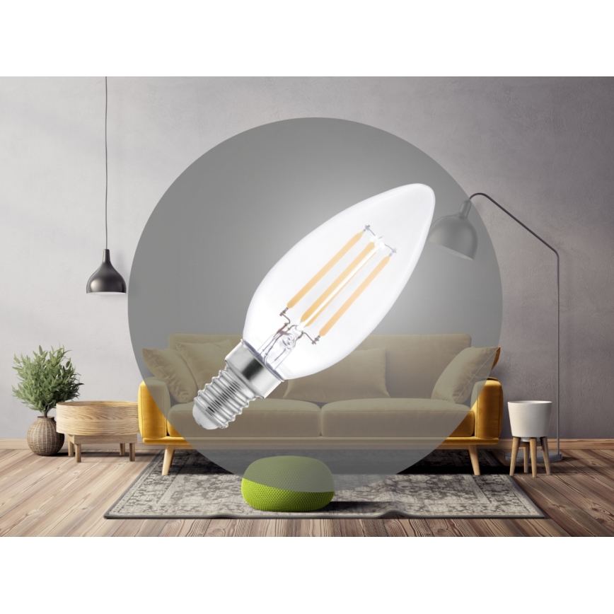 LED sijalica FILAMENT C37 E14/6W/230V 4000K