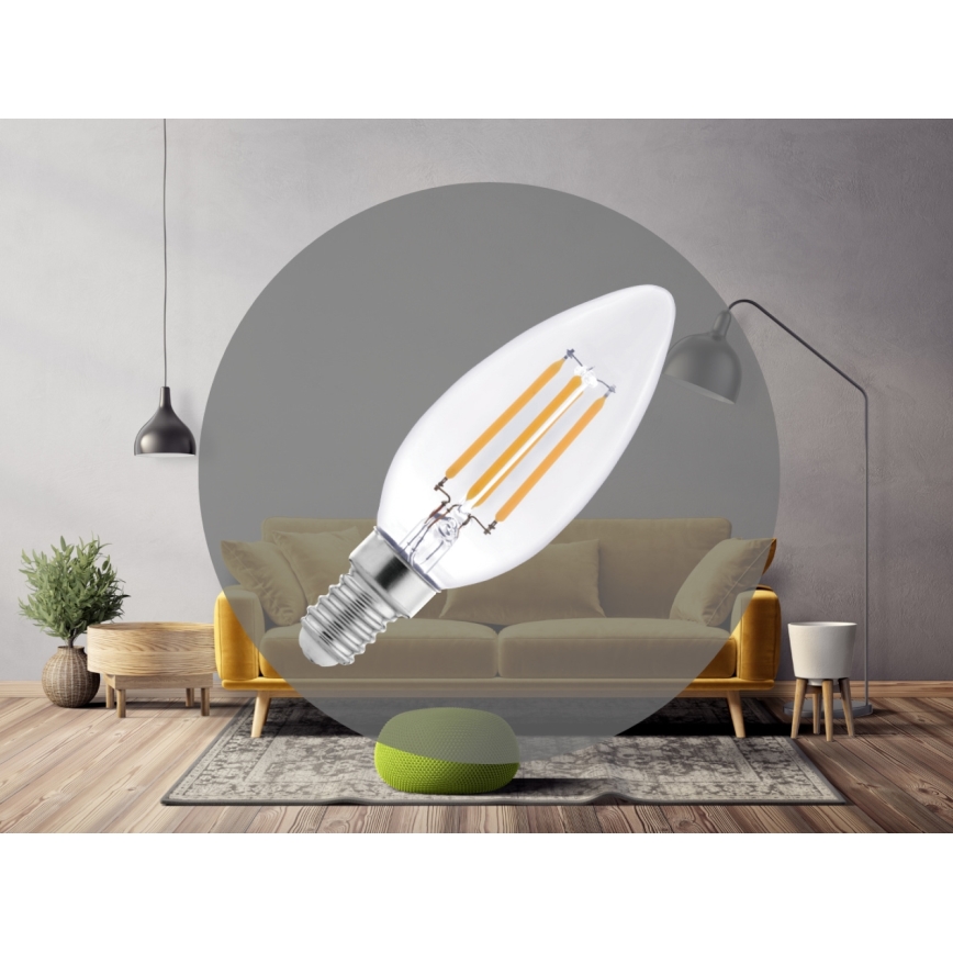LED sijalica FILAMENT C37 E14/6W/230V 4000K
