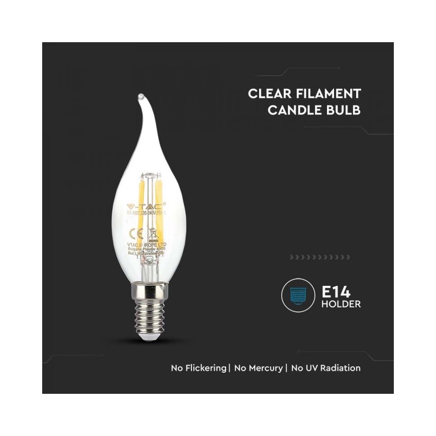 LED sijalica FILAMENT E14/4W/230V 3000K