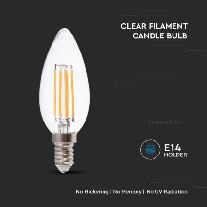 LED sijalica FILAMENT E14/4W/230V 4000K