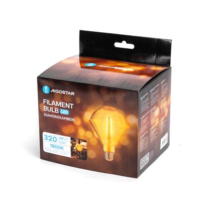 LED sijalica FILAMENT E27/4W/230V 1800K dijamant - Aigostar