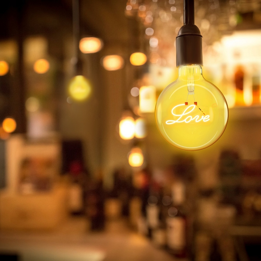 LED sijalica FILAMENT E27/4W/230V 1800K love - Aigostar