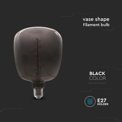 LED sijalica FILAMENT E27/4W/230V crna