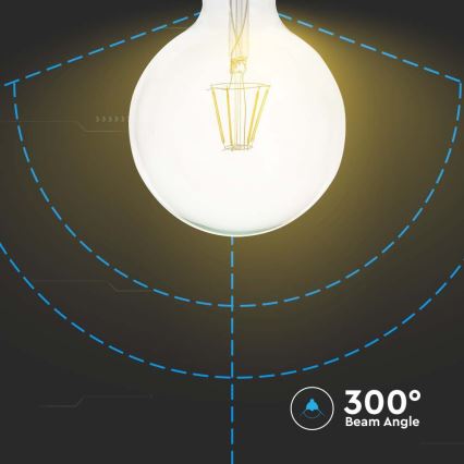 LED sijalica FILAMENT G125 E27/10W/230V 6400K