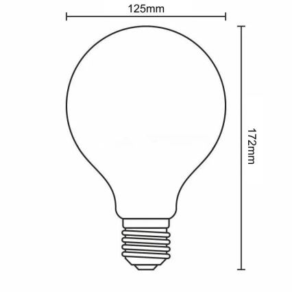 LED sijalica FILAMENT G125 E27/18W/230V 3000K