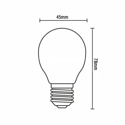 LED sijalica FILAMENT G45 E14/6W/230V 3000K
