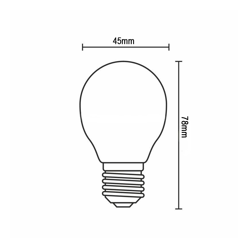 LED sijalica FILAMENT G45 E14/6W/230V 3000K