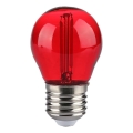 LED sijalica FILAMENT G45 E27/2W/230V crvena