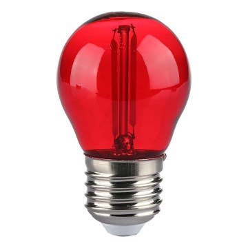 LED sijalica FILAMENT G45 E27/2W/230V crvena