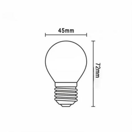LED sijalica FILAMENT G45 E27/6W/230V 3000K