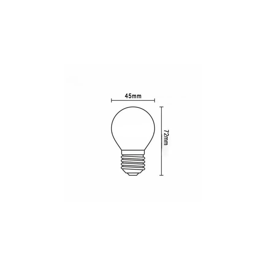 LED sijalica FILAMENT G45 E27/6W/230V 3000K