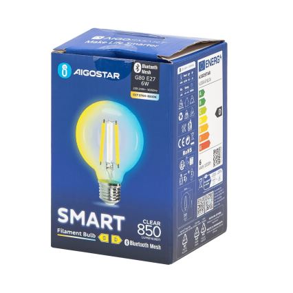 Prigušiva LED sijalica FILAMENT MESH Smart G80 E27/6W/230V 2700-6500K - Aigostar