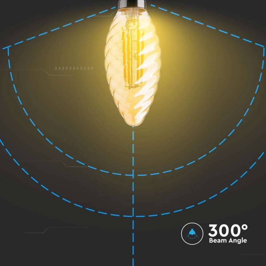 LED sijalica FILAMENT JANTARNA E14/4W/230V 2200K