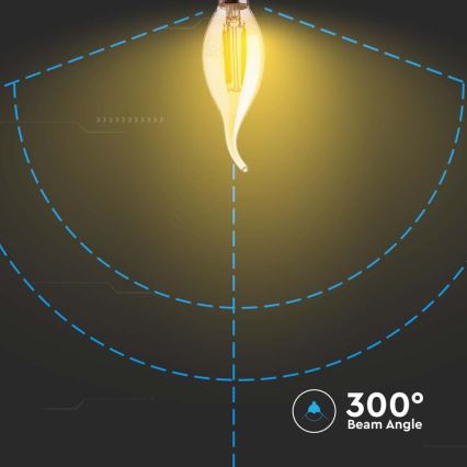 LED sijalica FILAMENT JANTARNA E14/4W/230V 2200K