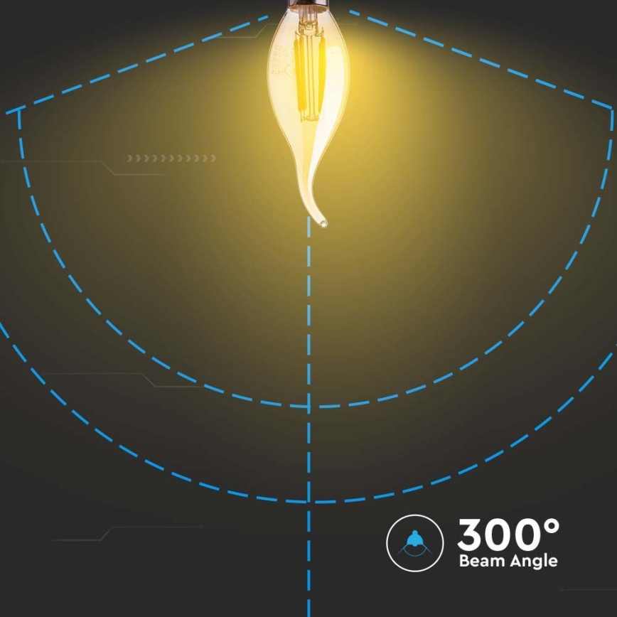 LED sijalica FILAMENT JANTARNA E14/4W/230V 2200K