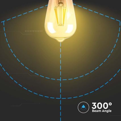 LED sijalica FILAMENT JANTARNA ST64 E27/8W/230V 2200K