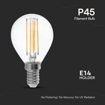 LED sijalica FILAMENT P45 E14/6W/230V 4000K