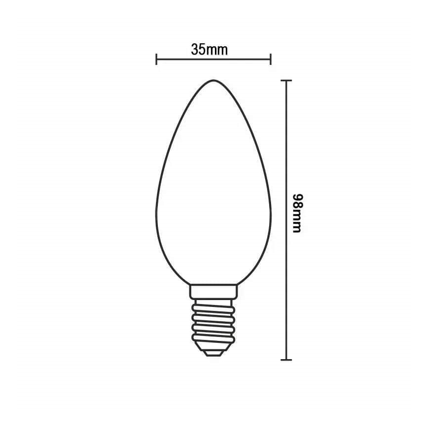 LED sijalica FILAMENT SLIM VINTAGE C35 E14/4,5W/230V 1800K