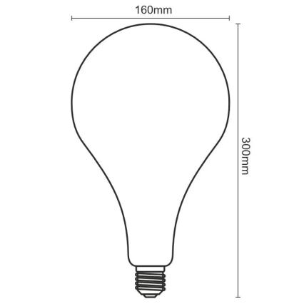 LED sijalica FILAMENT SPIRAL VINTAGE A165 E27/4W/230V 2000K