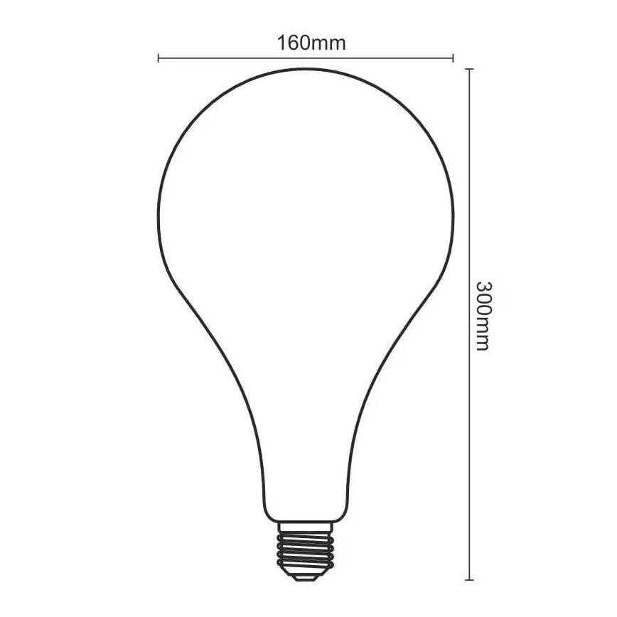 LED sijalica FILAMENT SPIRAL VINTAGE A165 E27/4W/230V 2000K