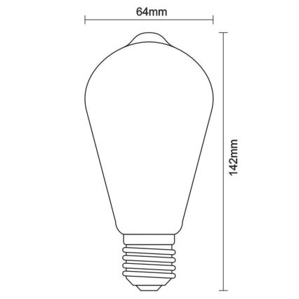 LED sijalica FILAMENT ST64 E27/12W/230V 4000K