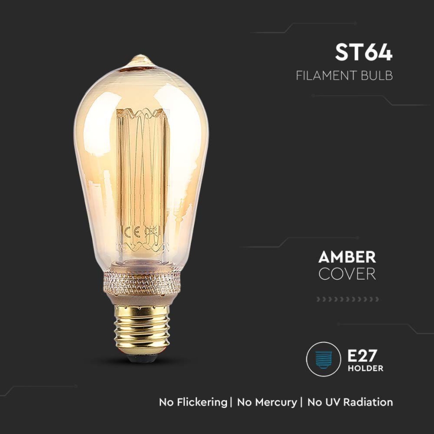 LED sijalica FILAMENT ST64 E27/4W/230V 1800K Art edicija
