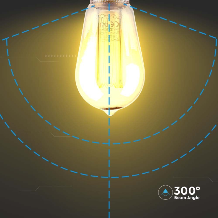 LED sijalica FILAMENT ST64 E27/4W/230V 1800K Art edicija