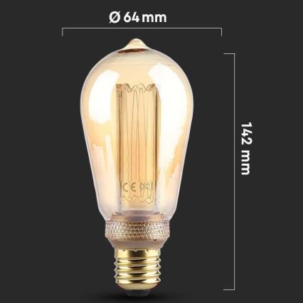 LED sijalica FILAMENT ST64 E27/4W/230V 1800K Art edicija