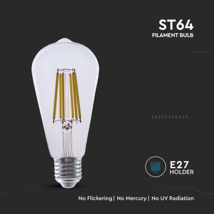 LED sijalica FILAMENT ST64 E27/4W/230V 3000K Energetski razred A