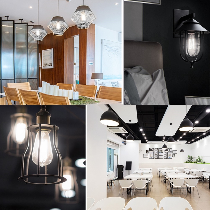 LED sijalica FILAMENT ST64 E27/6W/230V 6500K - Aigostar