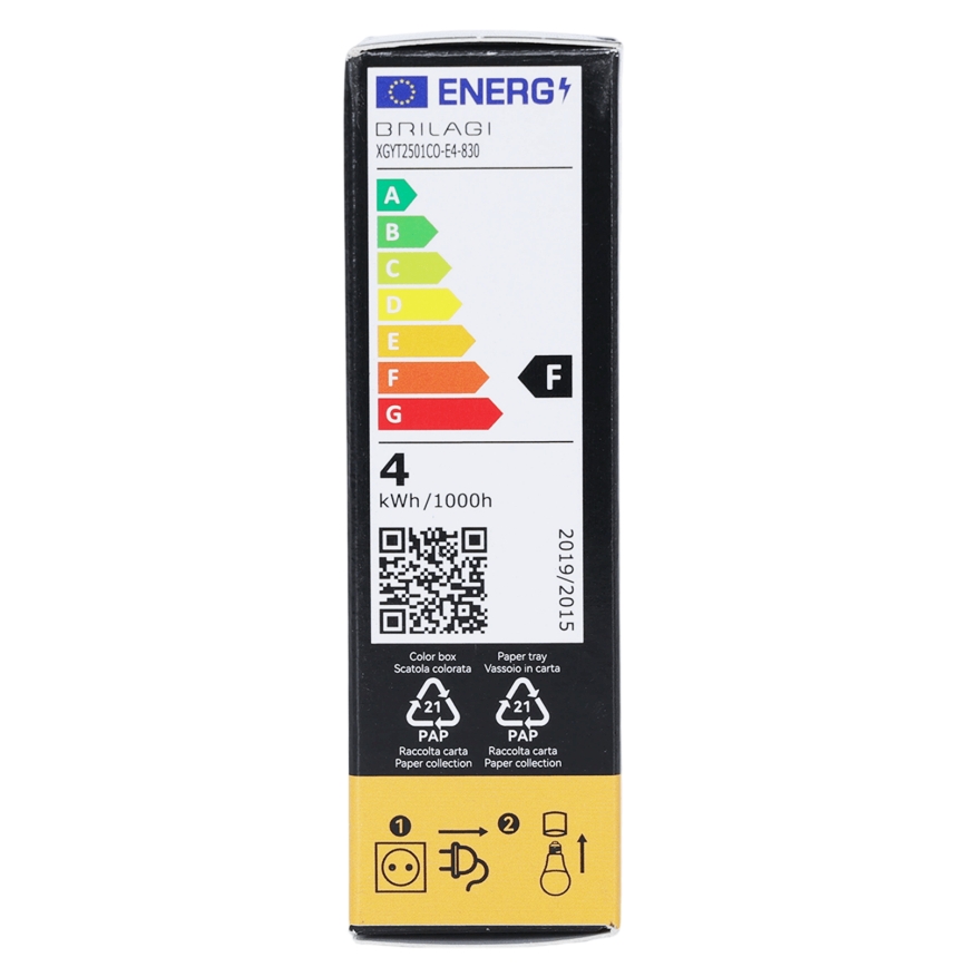 LED sijalica FILAMENT T25 E14/4W/230V 3000K - BRILAGI